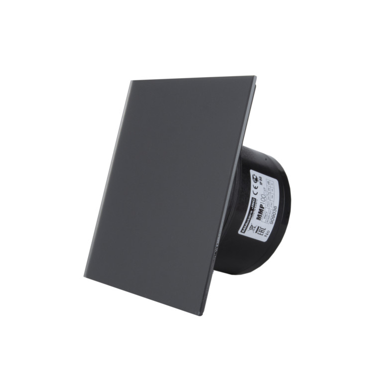 Design silent fan MMP 100, 100 m³ / h, glass, matt black